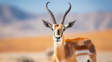 Poster Majestic antelope portrait in natural habitat, wildlife photography print © Eva