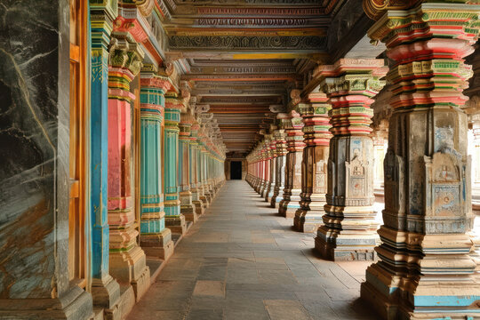 Corridor of 1000 pillars at Ramanathaswamy temple