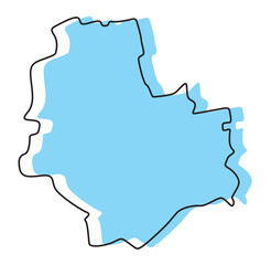 warsaw poland map, warsaw poland vector, warsaw poland outline