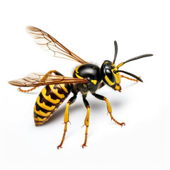 Wasp isolated on white background