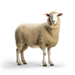 Fototapeta premium Sheep isolated on white background
