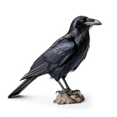 Raven isolated on white background