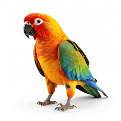 Obraz premium Parrot isolated on white background