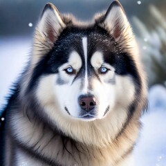 Obraz premium Alaskan Malamute Dog