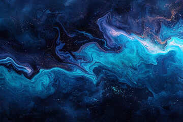 Fototapeta na wymiar Flowing Marble Deep Colour Ocean Waves Texture