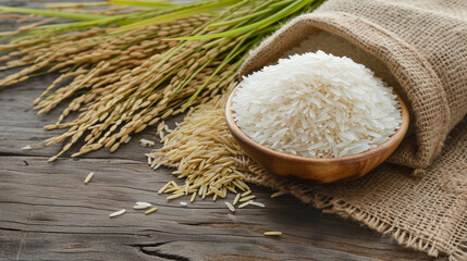 The most preferred food in the world is rice. Rice is the most preferred food in Far Asia and the world. sushi. Presentation of rice in a wooden bowl. backgrounds