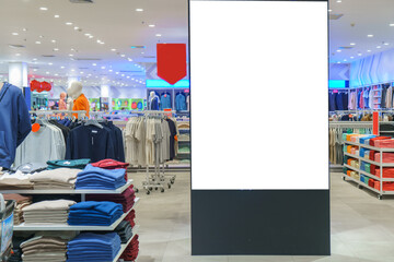 Clothing Boutique with Blank Signboard Mockup