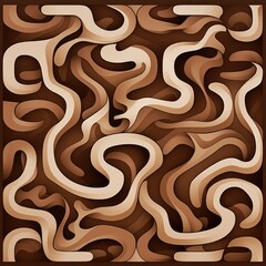 Brown simple repeating interlocking figure