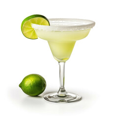 Margarita Cocktail, isolated on white background