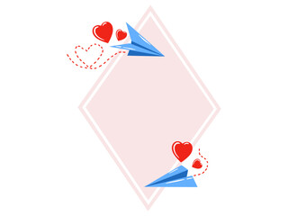 Valentine Frame Heart Background Illustration
