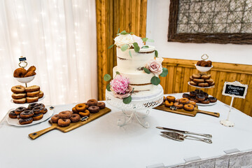 dessert buffet at a wedding