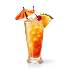 Bahama Mama Cocktail, isolated on white background