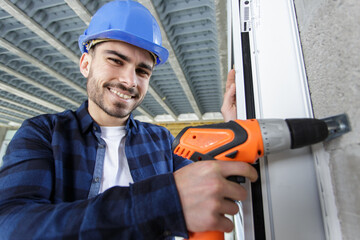 a man working with drill