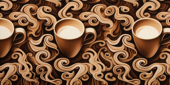 Coffee simple repeating interlocking figure