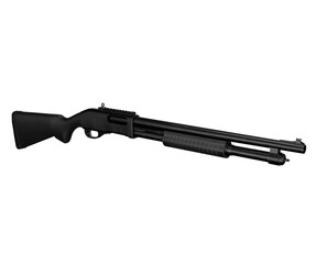 rapid action shotgun isolated on transparent background