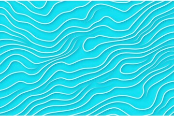 Cyan simple lined geometric pattern representing contour lines of a map