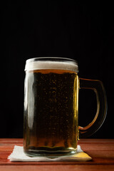 National Beer Day is celebrated in the United States every year on April 7. serving beer. Chopp Beer. Concept. Vertical. Copy space.