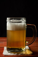 National Beer Day is celebrated in the United States every year on April 7. serving beer. Chopp Beer. Concept. Vertical. Copy space.