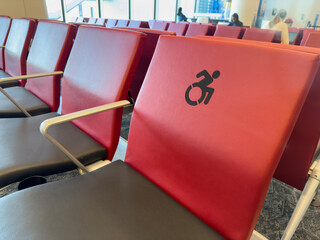 Disabled seats at the airport