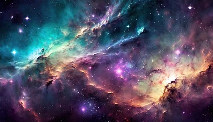 Fototapeta premium beautiful space nebula color background
