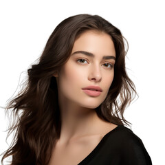 Fototapeta premium beauty female model in transparent background