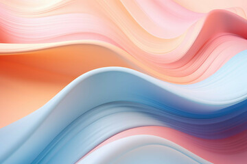 A mix of pastel colors and smooth curves