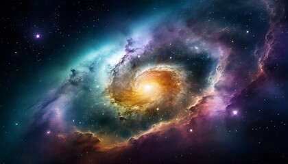 beautiful spiral nebula color background