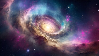 beautiful spiral nebula color background