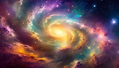 beautiful spiral nebula color background