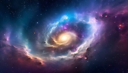 beautiful spiral nebula color background