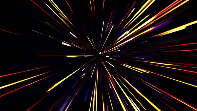 colorful light speed rays background
