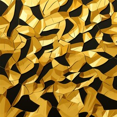 Gold cartoon illustration of a pattern