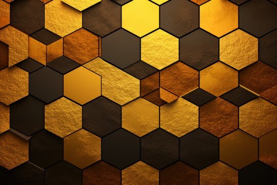 Gold tessellations pattern © Lenhard