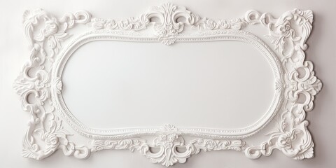 Vintage white frame.