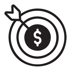 Fototapeta premium target glyph icon