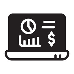accounting system glyph icon