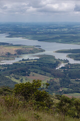 vista panorâmica do lago de furnas, na cidade de Boa Esperança, Estado de Minas Gerais, Brasil