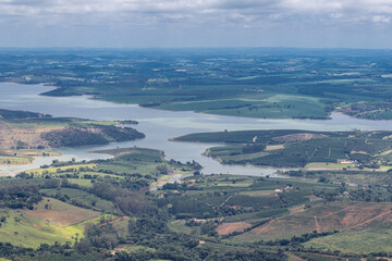 vista panorâmica do lago de furnas, na cidade de Boa Esperança, Estado de Minas Gerais, Brasil