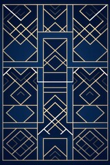 Indigo minimalist grid pattern