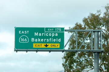 Bakersfield California Highway from Santa Maria