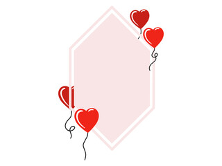 Valentines Day Frame Balloon Background
