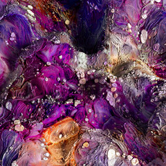Abstract, textured and colorful 3D background texture. Modern and contemporary feel. Highly detailed and  shades of purple, pink, yellow, red