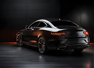 Shot of the luxury black car - Powered by Adobe
