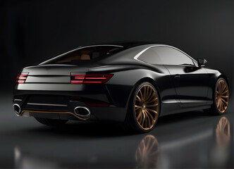 Shot of the luxury black car
