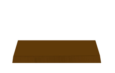 Bronze podium - the floor of the stage step on isolated transparent background