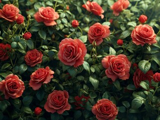 Beautiful vibrant red roses for a Valentine's Day or anniversary backdrop. 