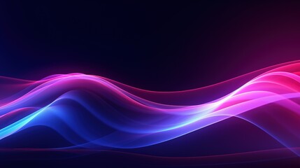 Fototapeta premium Big Neon Wave Background. Vibrant, Energy, Colorful, Dynamic, Glow, Motion, Abstract, Visual 