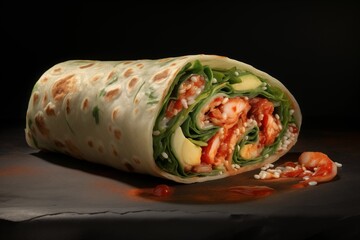 chicken and vegetable wrap