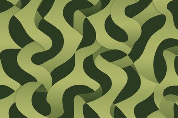 Olive green simple repeating interlocking figure