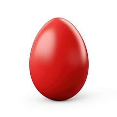 Red Easter Egg isolated on white background